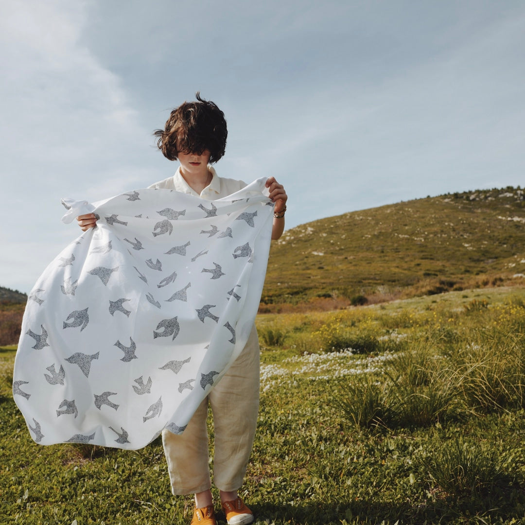 plaid XL MINIMIZ birds nina