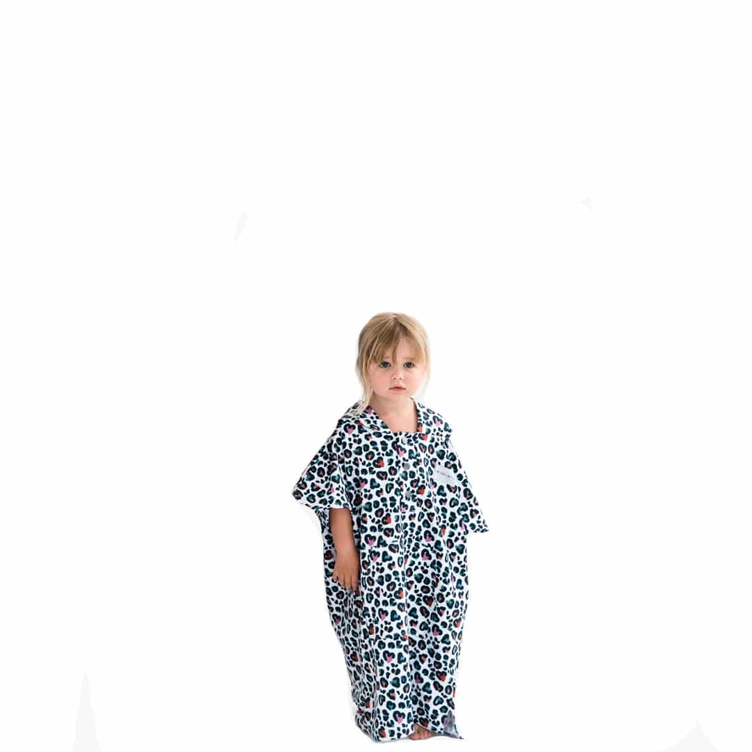 Poncho MINIMIZ LEO WHITE S porté