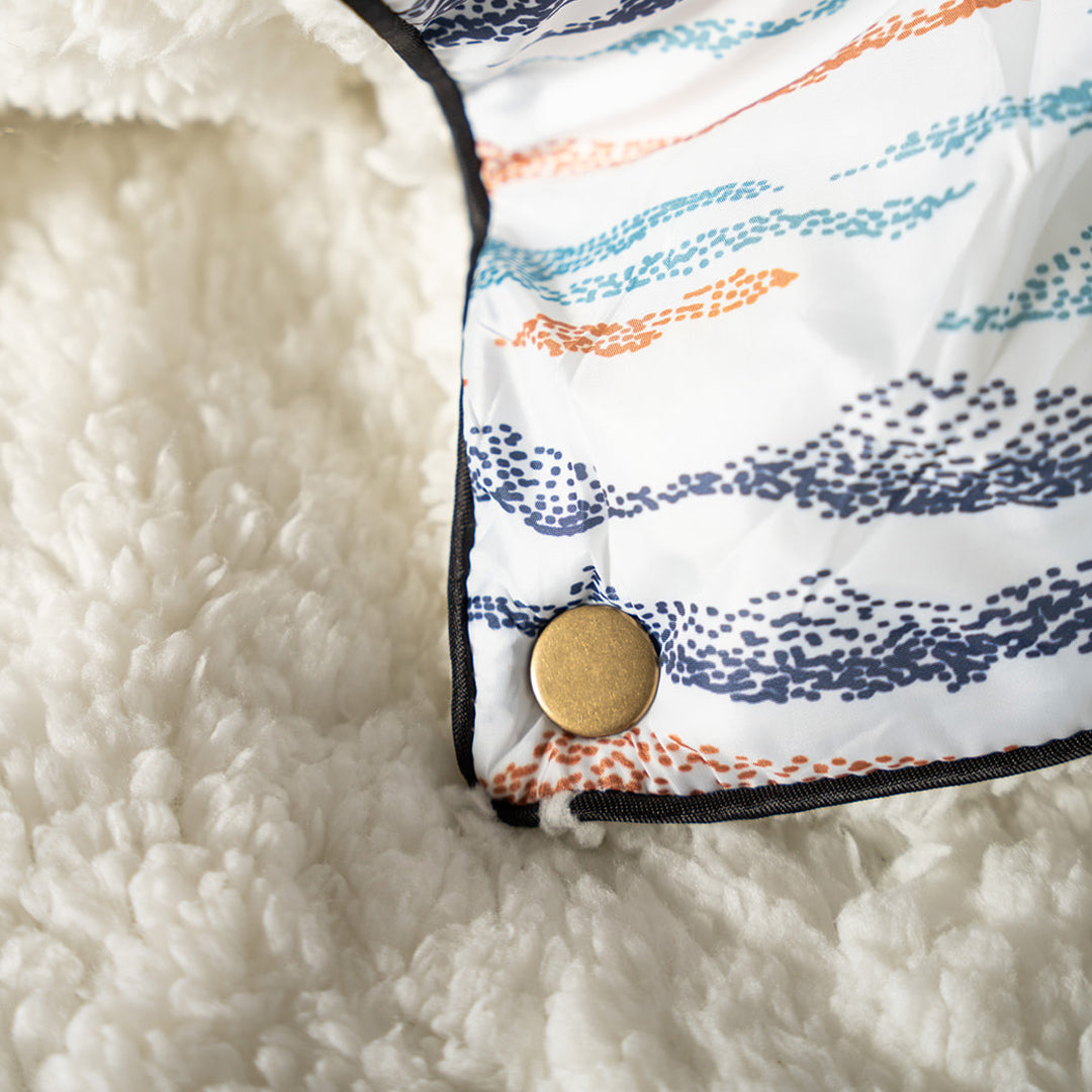 couverture 4en 1 MINIMIZ ushuaia white sherpa L snaps