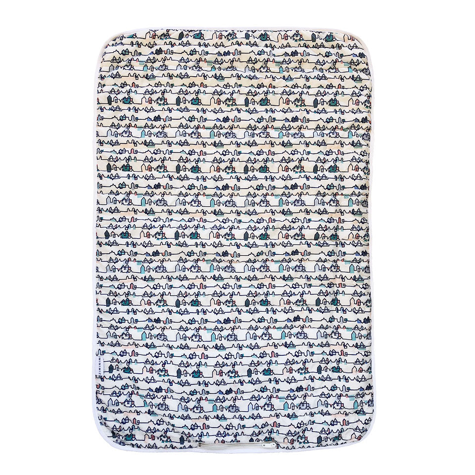 couverture nomade bébé compactable rayée multicolore chaude douce city MINIMIZ